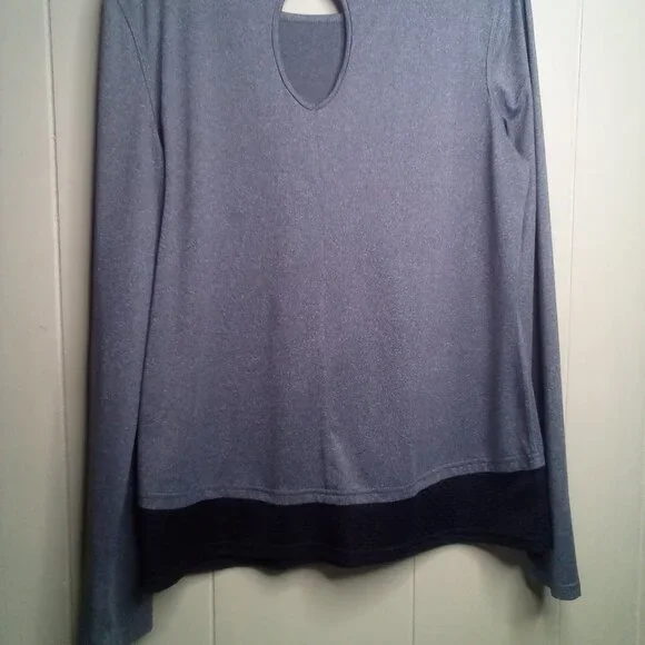 NYL Sport Shirt L Long Sleeve Active Athletic Gray Black - Picture 3 of 11